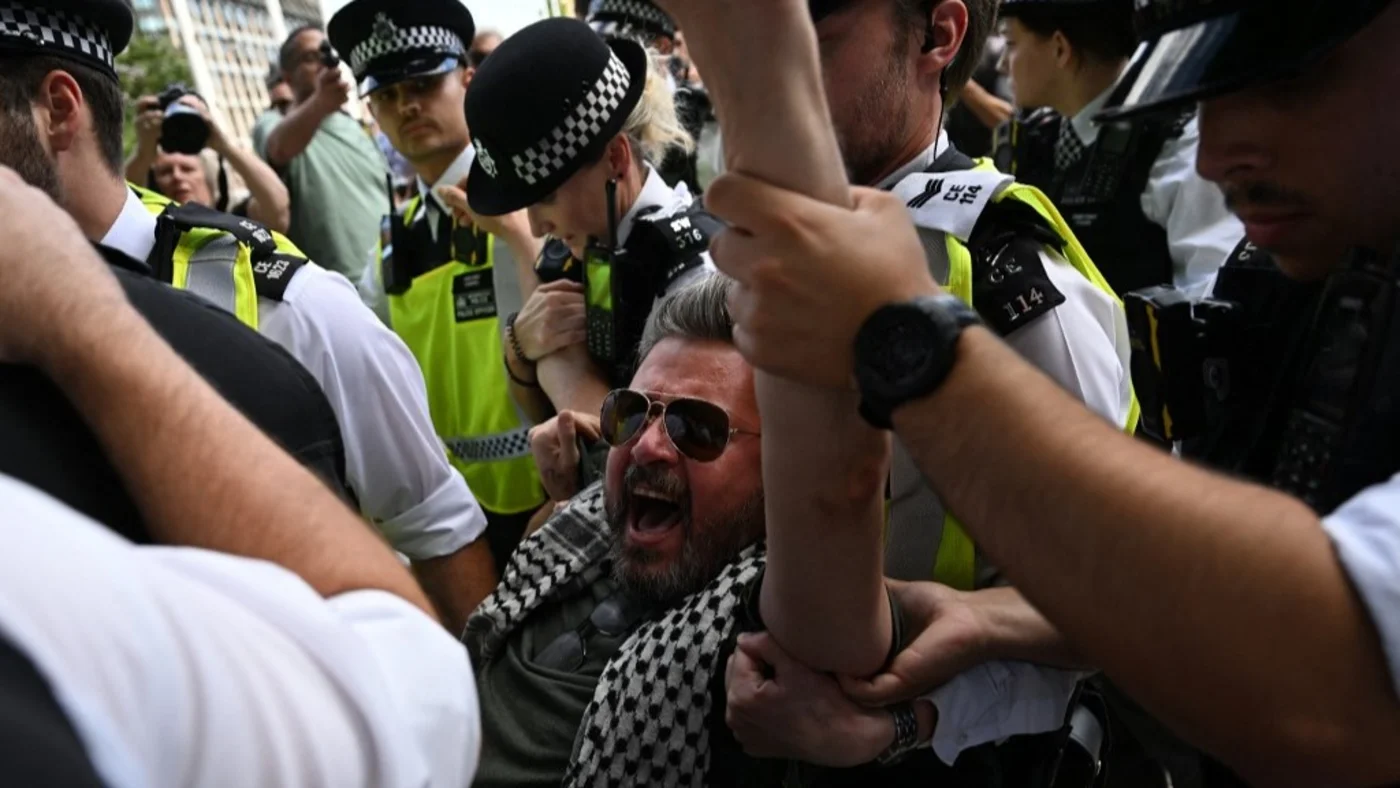 London police arrest at least 450 protesters at rally against Palestine Action ban