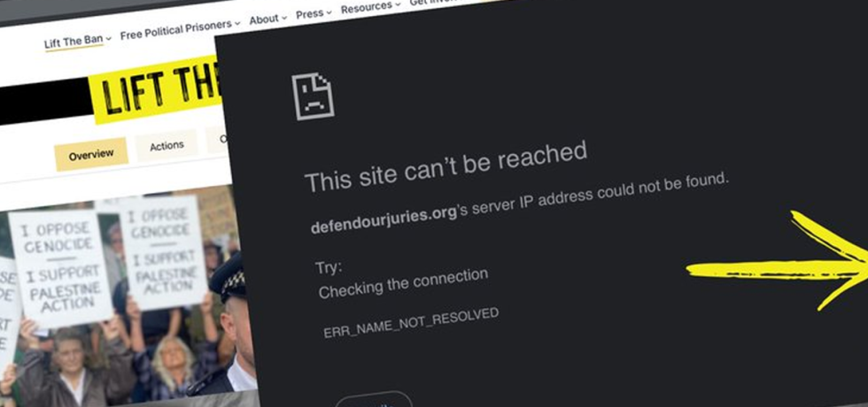 Defend Our Juries website taken down
