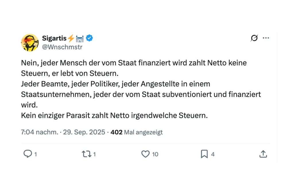 German police raid a libertarian’s home for the crime of calling civil servants “parasites,” advise him to “Think carefully about what you post in future”