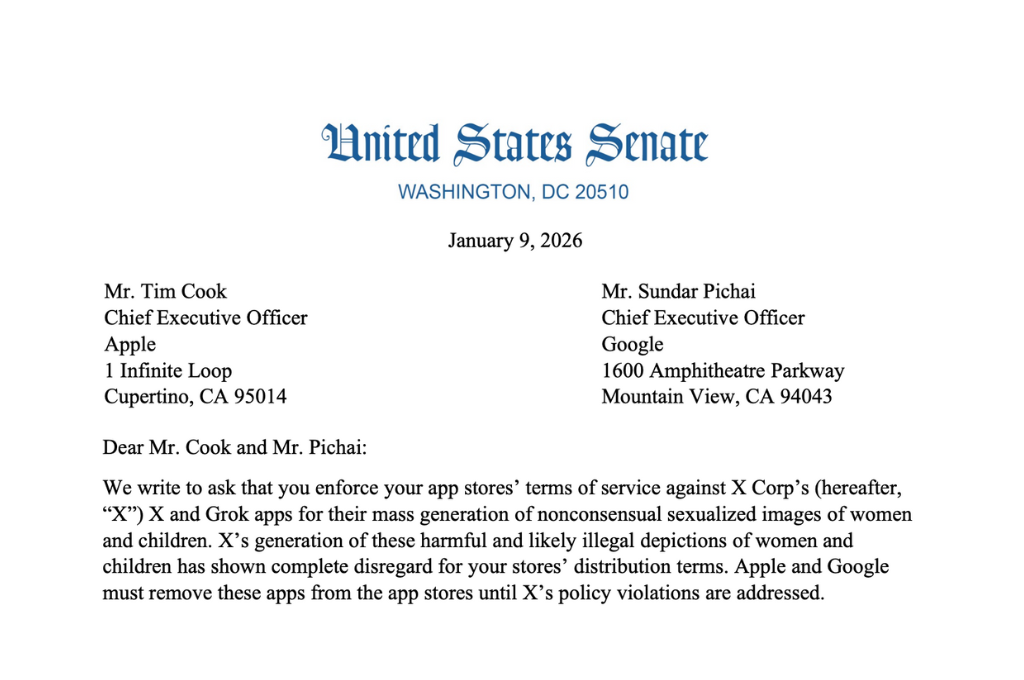 Democrats Demand Apple and Google Ban X