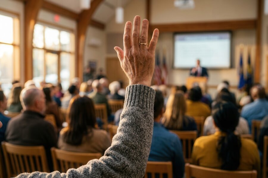 Person participating in civic process